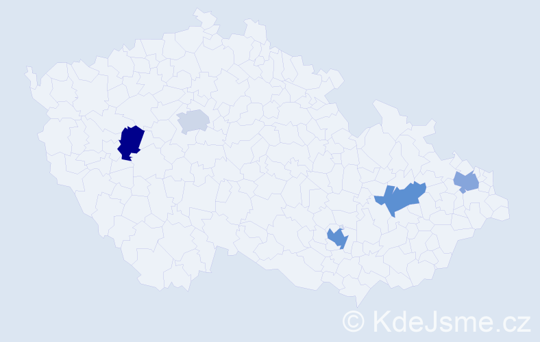 Jméno: 'Anjali', počet výskytů 6 v celé ČR