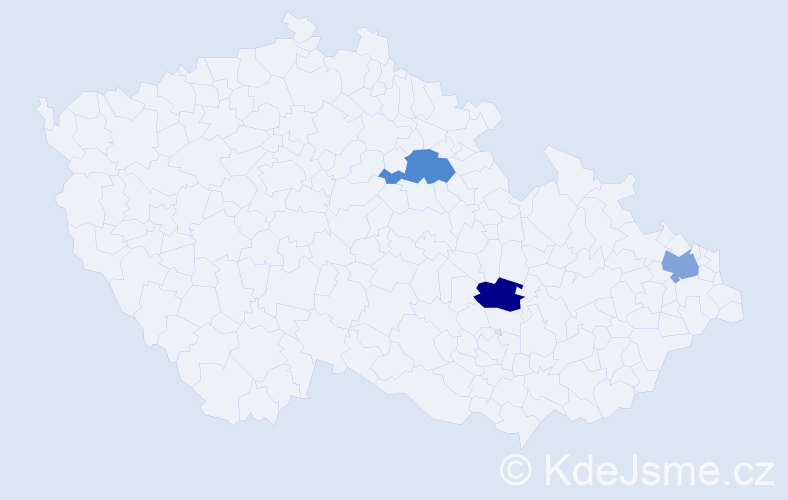 Jméno: 'Anush', počet výskytů 3 v celé ČR
