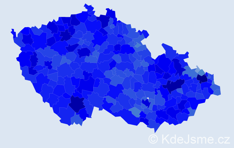 Jméno: 'Miroslav', počet výskytů 155790 v celé ČR