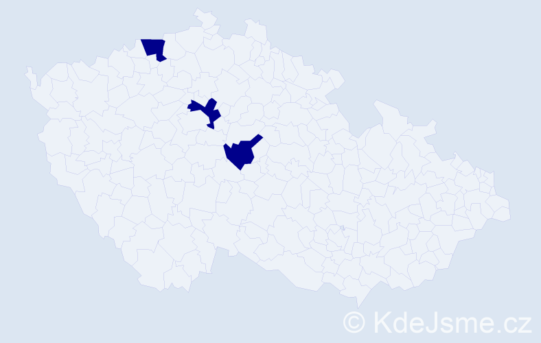 Jméno: 'Jakub Ján', počet výskytů 3 v celé ČR