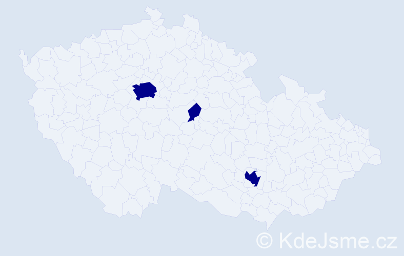 Jméno: 'Cuiwei', počet výskytů 3 v celé ČR