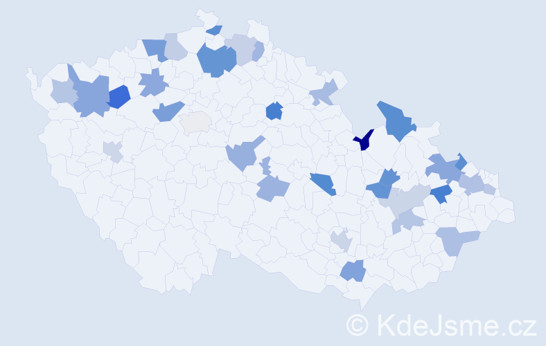 Jméno: 'Editha', počet výskytů 44 v celé ČR