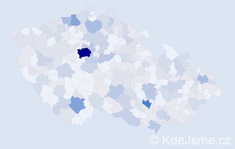 Jméno: 'Mirek', počet výskytů 435 v celé ČR