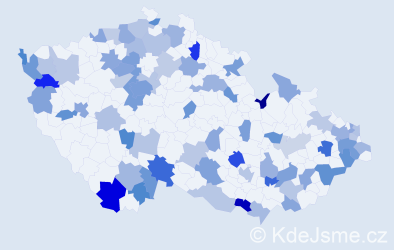 Jméno: 'Juliána', počet výskytů 121 v celé ČR