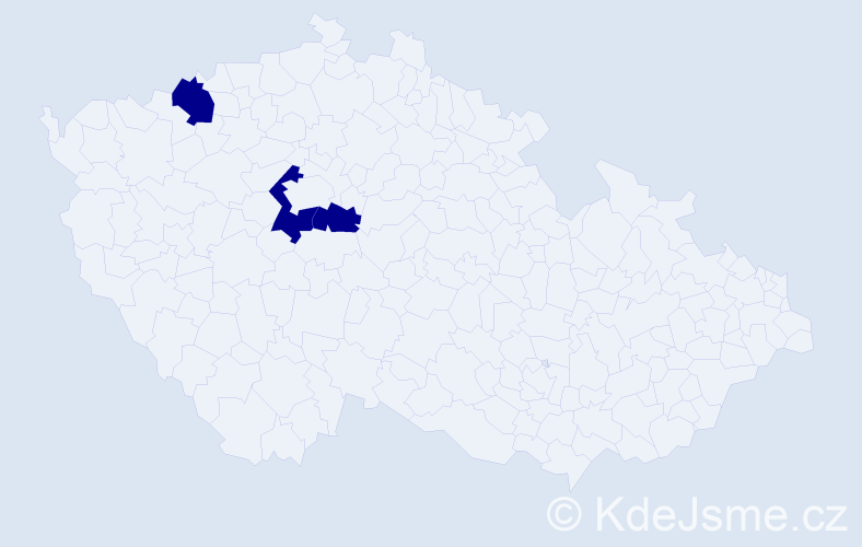 Jméno: 'Benjamin Samuel', počet výskytů 3 v celé ČR