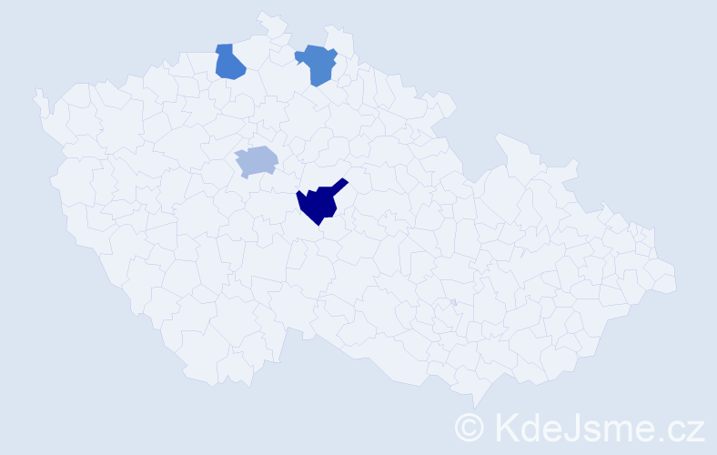 Jméno: 'Hai Minh', počet výskytů 5 v celé ČR