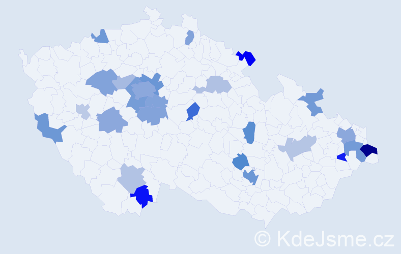 Jméno: 'Natanael', počet výskytů 48 v celé ČR