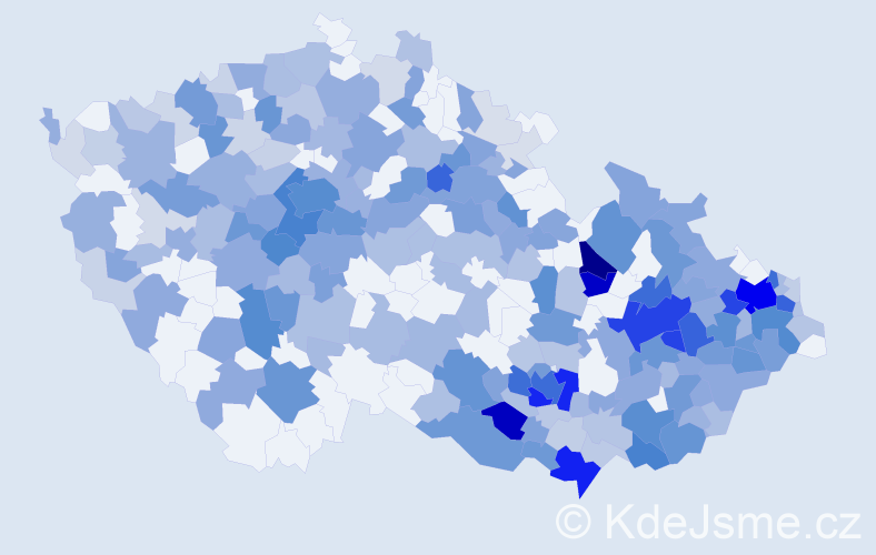 Jméno: 'Ctirad', počet výskytů 688 v celé ČR