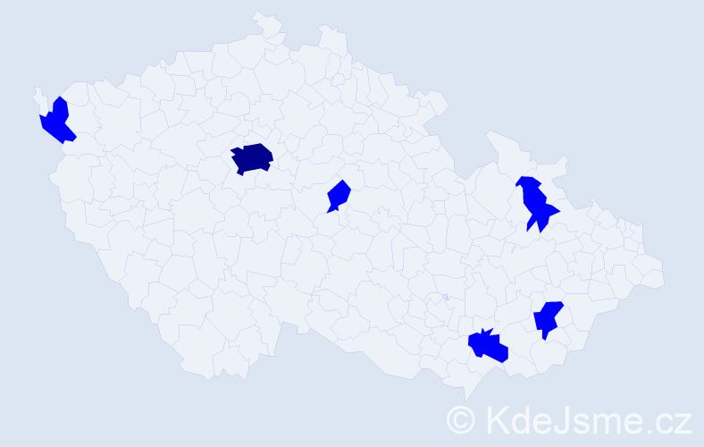 Jméno: 'Jan Mikuláš', počet výskytů 7 v celé ČR