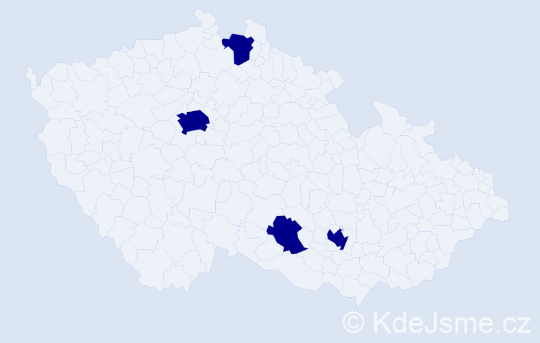 Jméno: 'Marten', počet výskytů 4 v celé ČR