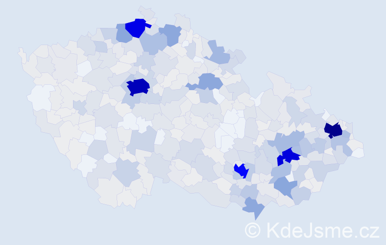 Jméno: 'Yveta', počet výskytů 1729 v celé ČR