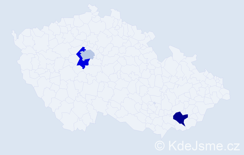 Jméno: 'Benjamin Richard', počet výskytů 3 v celé ČR