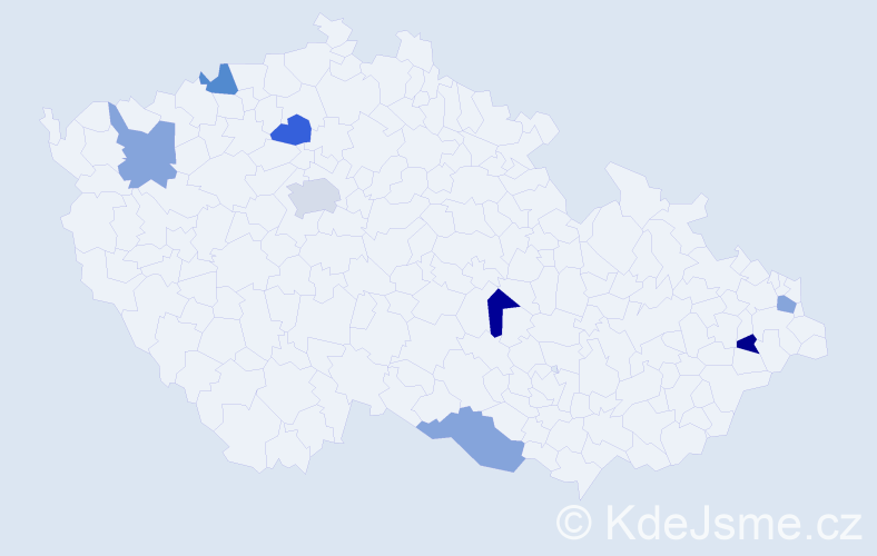 Jméno: 'Hartwig', počet výskytů 9 v celé ČR
