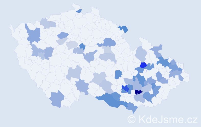 Jméno: 'Leopolda', počet výskytů 106 v celé ČR