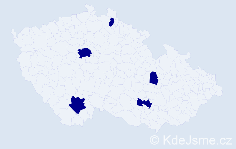Jméno: 'Liridon', počet výskytů 6 v celé ČR