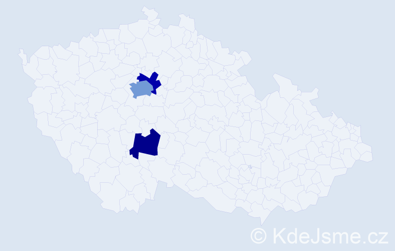 Jméno: 'Xiaoqing', počet výskytů 5 v celé ČR