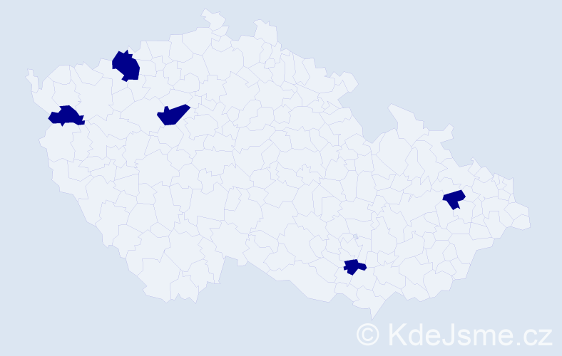 Jméno: 'Samia', počet výskytů 5 v celé ČR