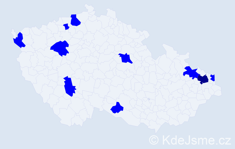 Jméno: 'Dinh Minh', počet výskytů 11 v celé ČR