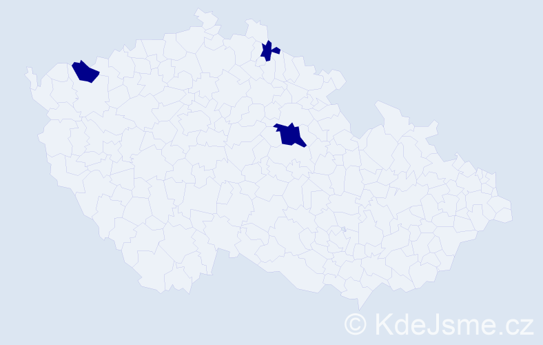 Jméno: 'Sigfrid', počet výskytů 3 v celé ČR