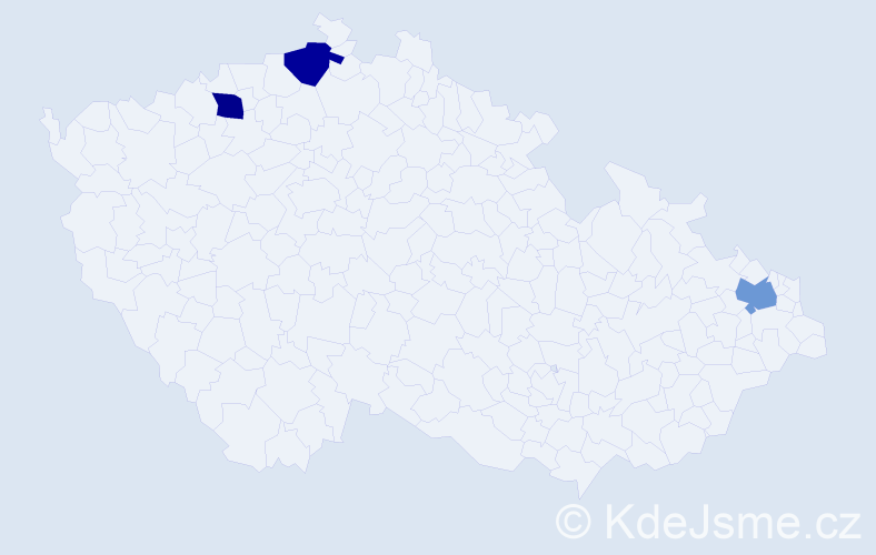 Jméno: 'Tareq', počet výskytů 3 v celé ČR