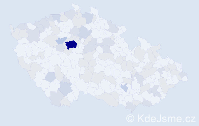 Jméno: 'Petronila', počet výskytů 166 v celé ČR