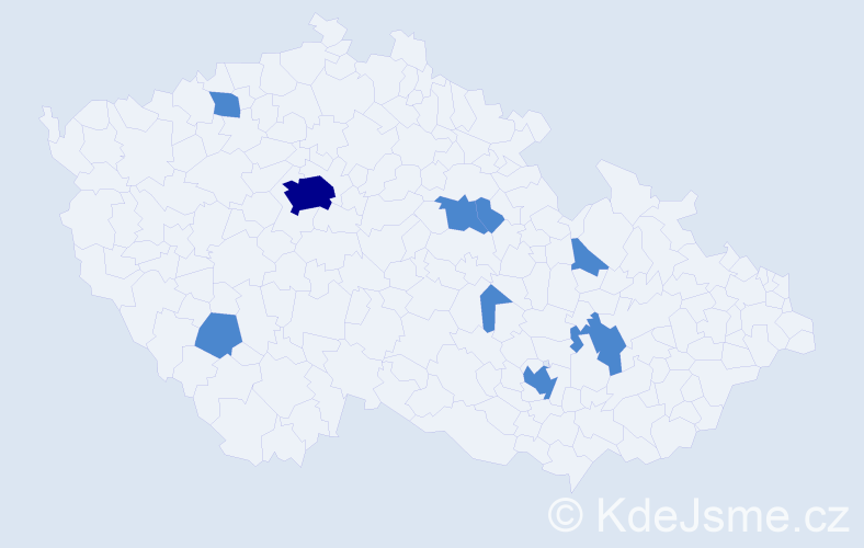 Jméno: 'Jan Alexander', počet výskytů 11 v celé ČR