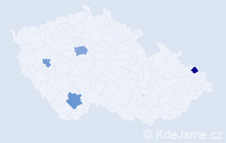Jméno: 'Alexandar', počet výskytů 7 v celé ČR