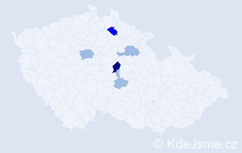 Jméno: 'Bojislav', počet výskytů 10 v celé ČR