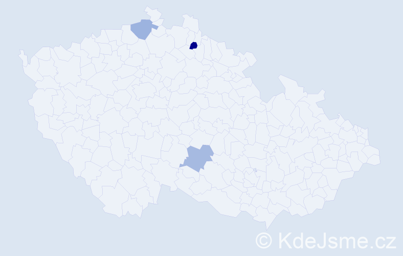 Jméno: 'Jessica Marie', počet výskytů 3 v celé ČR