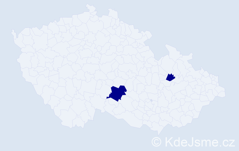 Jméno: 'Bohumil Josef', počet výskytů 2 v celé ČR