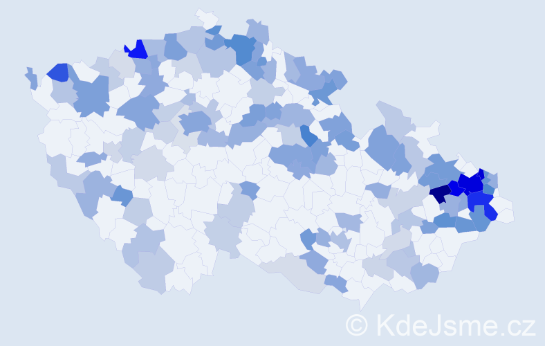 Jméno: 'Ilonka', počet výskytů 300 v celé ČR