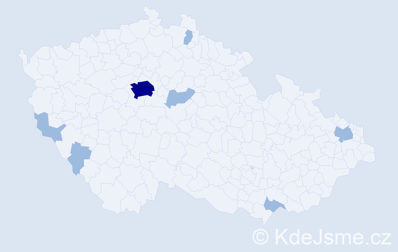 Jméno: 'Thu Hien', počet výskytů 10 v celé ČR