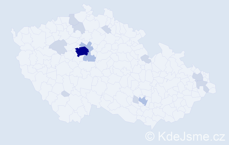 Jméno: 'Rodion', počet výskytů 30 v celé ČR