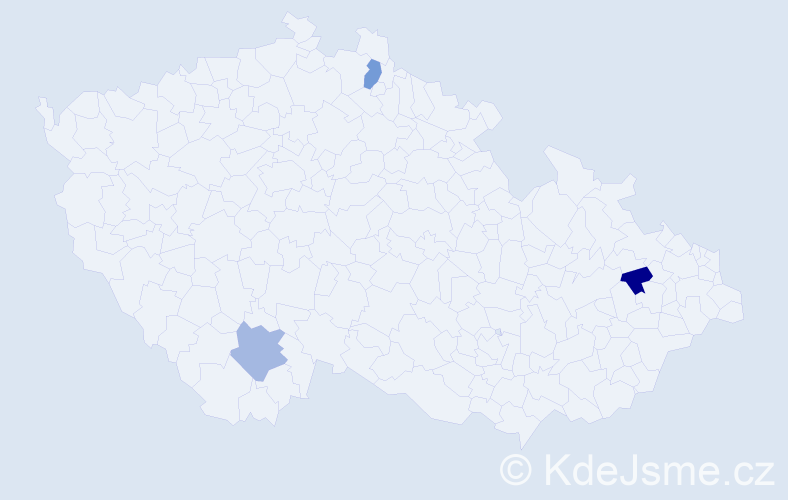 Jméno: 'Meinhard', počet výskytů 3 v celé ČR