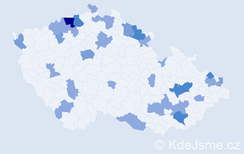 Jméno: 'Valburga', počet výskytů 62 v celé ČR