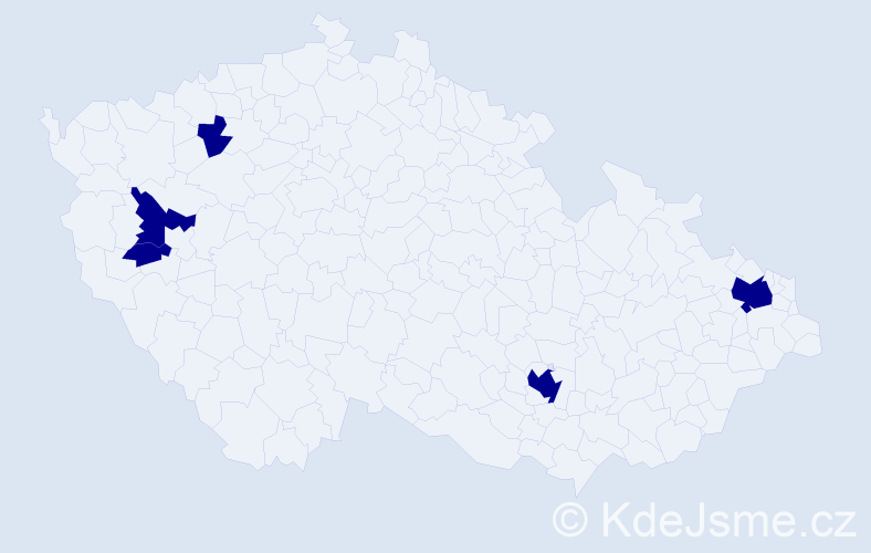 Jméno: 'Todorka', počet výskytů 5 v celé ČR