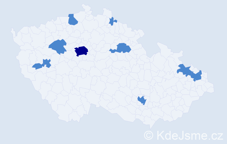 Jméno: 'Mai Anh', počet výskytů 13 v celé ČR