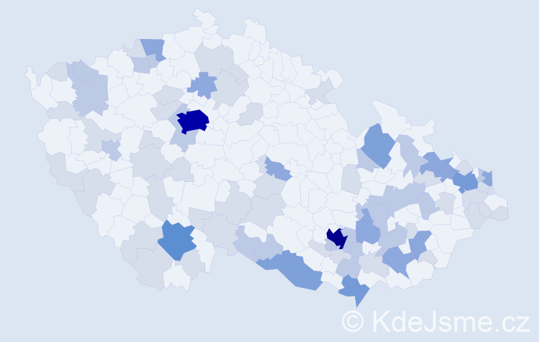 Jméno: 'Leopoldina', počet výskytů 170 v celé ČR