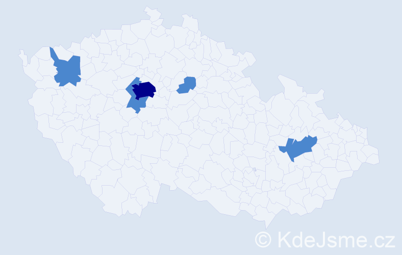 Jméno: 'Darya', počet výskytů 7 v celé ČR