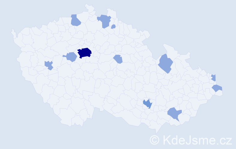 Jméno: 'Antonios', počet výskytů 18 v celé ČR