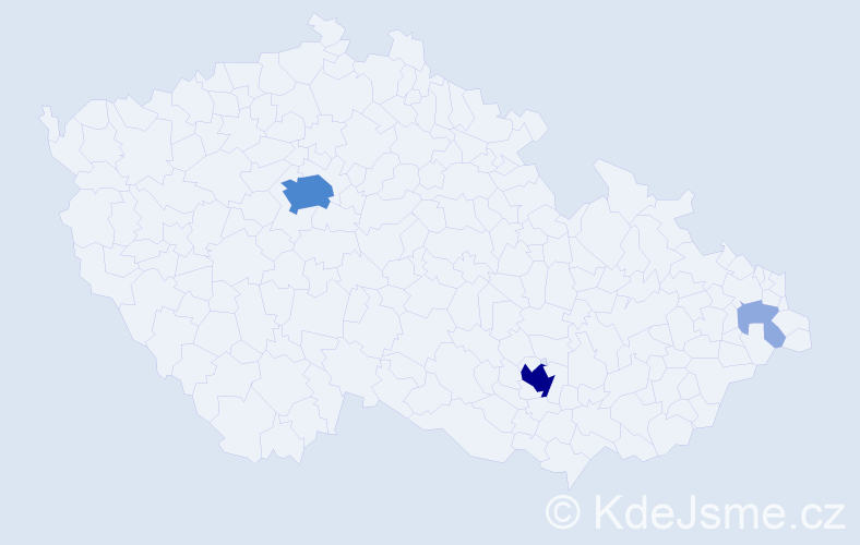Jméno: 'Tali', počet výskytů 8 v celé ČR