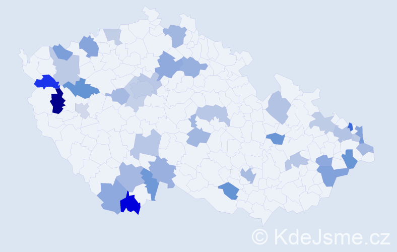 Jméno: 'Leonie', počet výskytů 60 v celé ČR