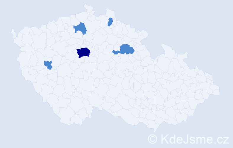 Jméno: 'Nazarij', počet výskytů 7 v celé ČR