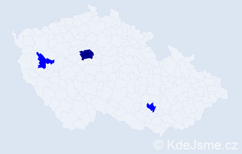 Jméno: 'Amélia', počet výskytů 4 v celé ČR