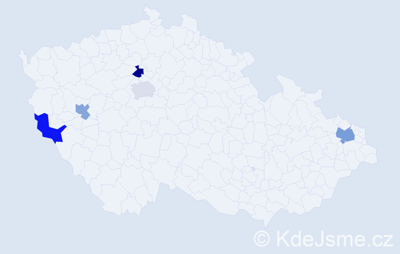 Jméno: 'Ngoc Thuy', počet výskytů 6 v celé ČR
