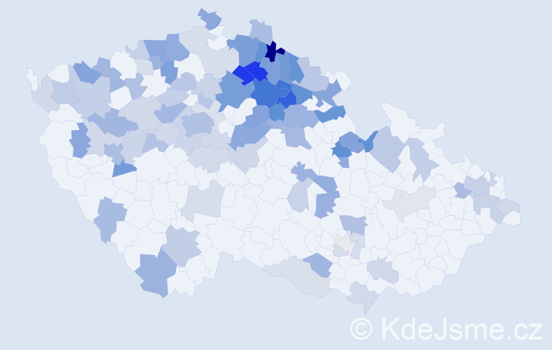 Jméno: 'Hanička', počet výskytů 205 v celé ČR