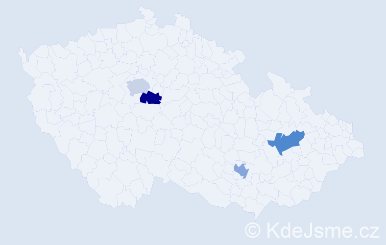 Jméno: 'Thi Canh', počet výskytů 4 v celé ČR