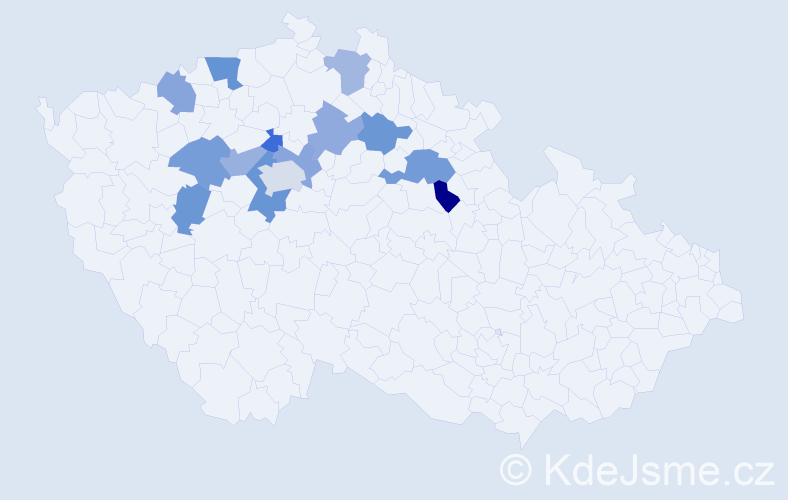 Jméno: 'Ruslana', počet výskytů 18 v celé ČR