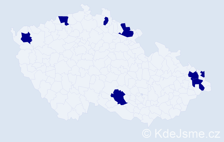 Jméno: 'Alfréda', počet výskytů 8 v celé ČR