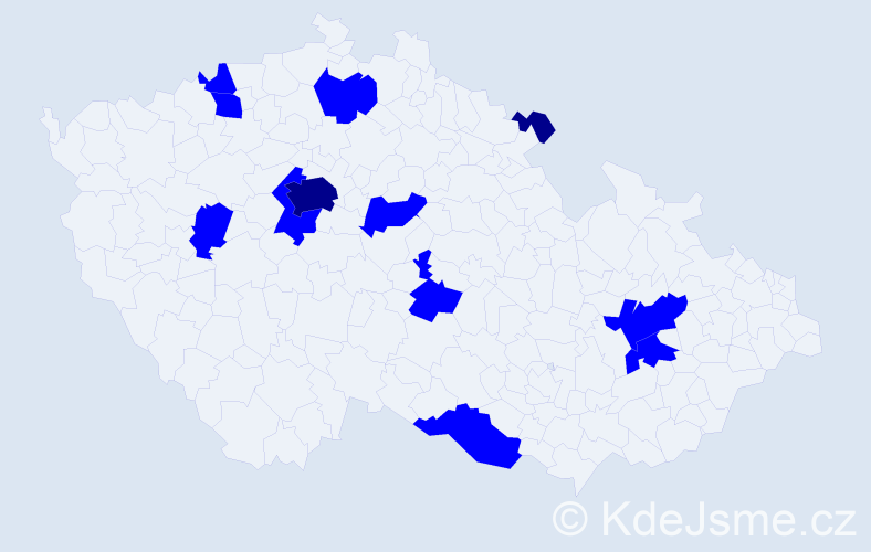 Jméno: 'Ola', počet výskytů 14 v celé ČR